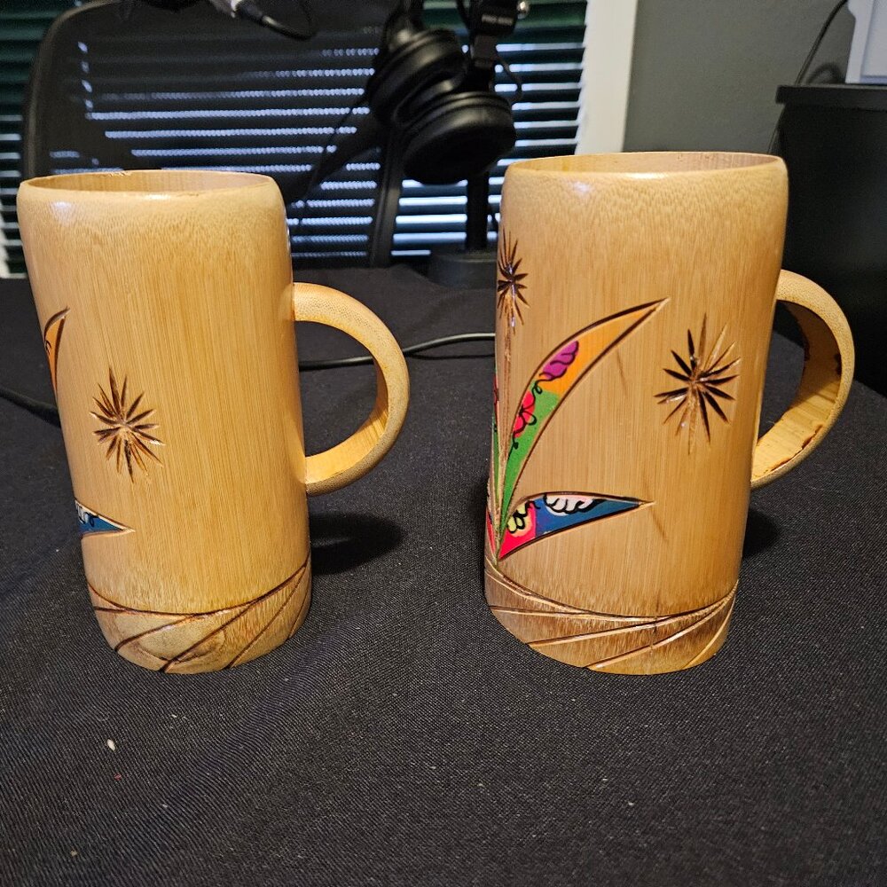 Authentic Bamboo Tiki Jamakan Mugs